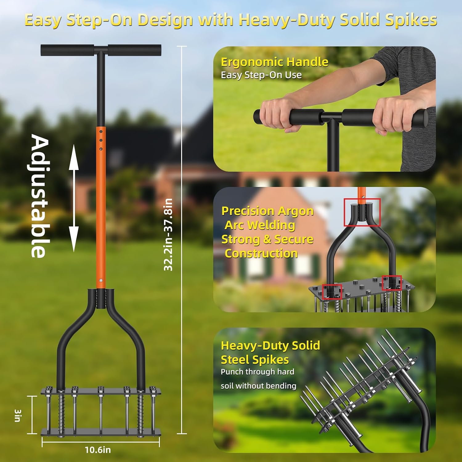 Heavy-Duty Lawn Aerator Tool - Hình 2