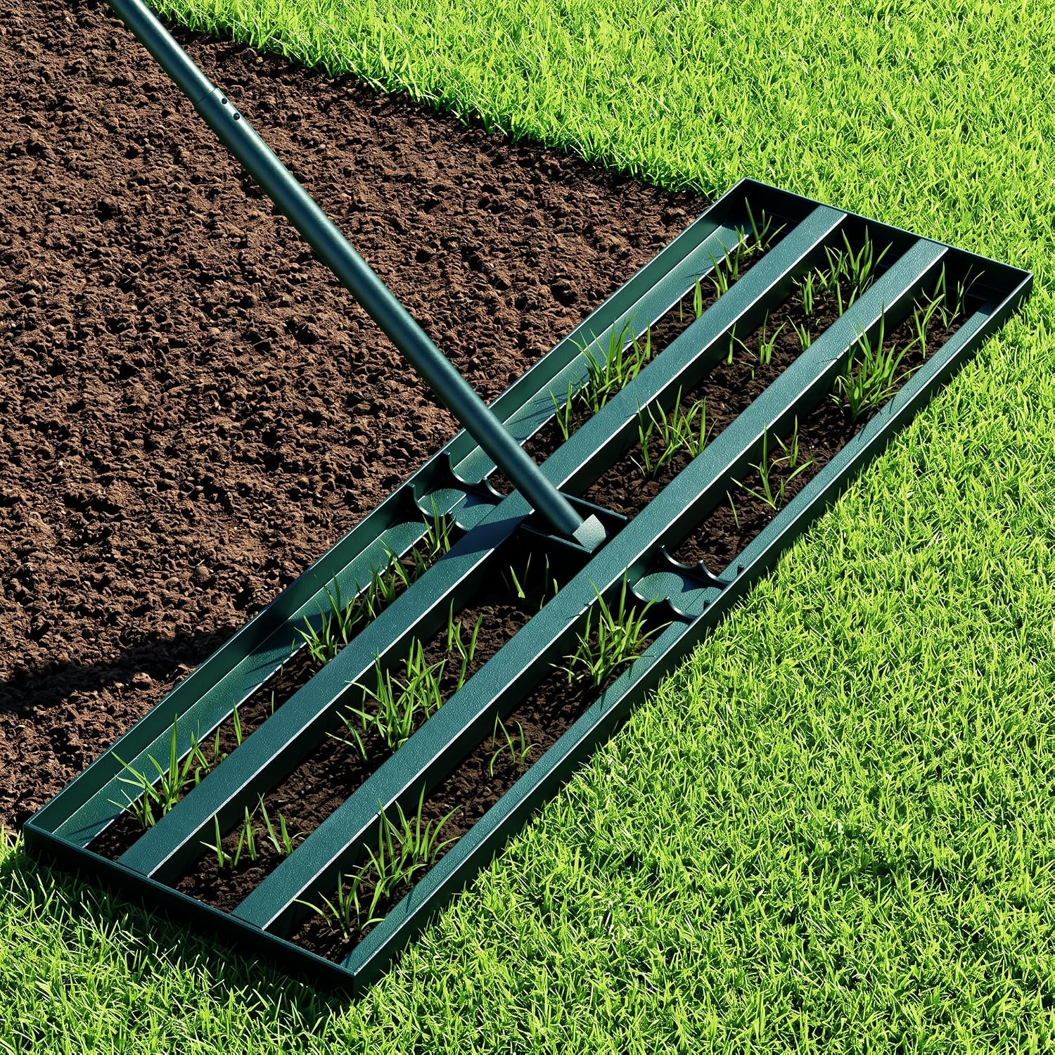 Professional Lawn Leveling Rake - Garden Soil Spreader Tool