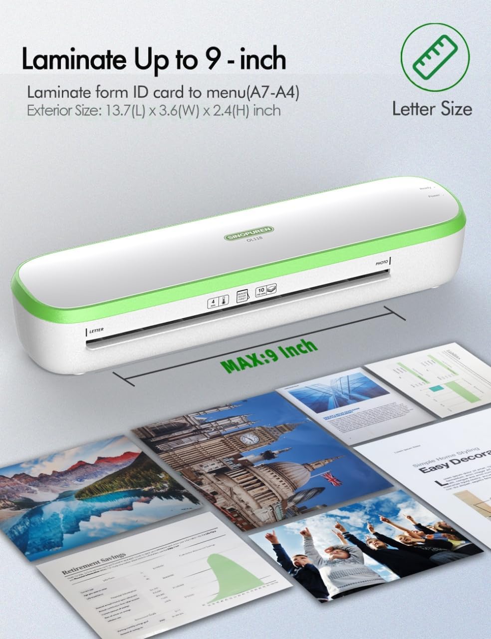 Sinopuren OL118 Thermal Laminator Kit - Hình 2