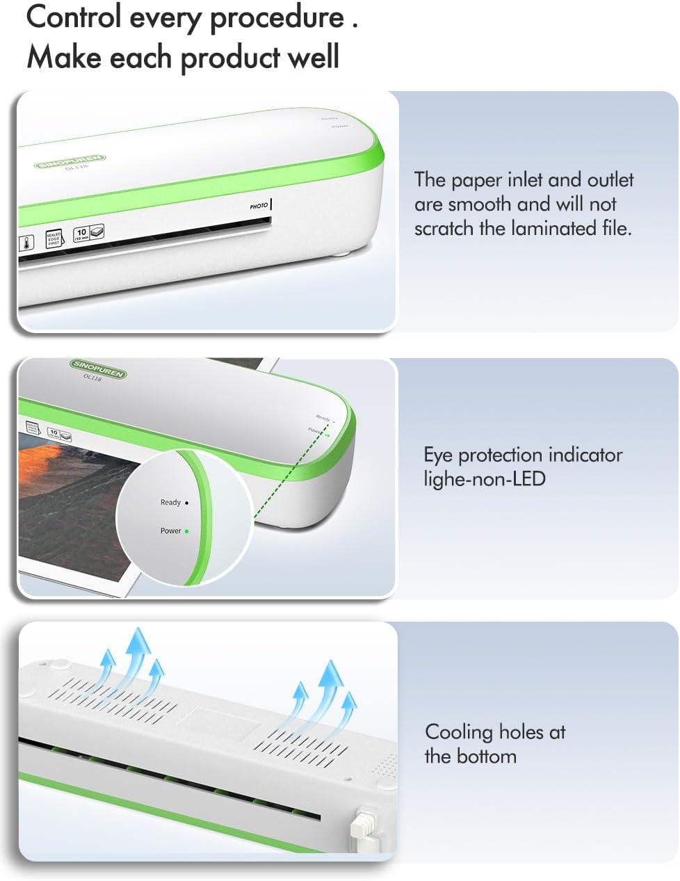 Sinopuren OL118 Thermal Laminator Kit - Hình 7