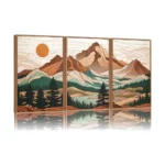Abstract Mountain Landscape Wall Art - Abstract Mountain Landscape