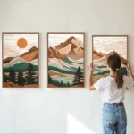 Abstract Mountain Landscape Wall Art - Abstract Mountain Landscape - Image 3