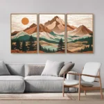 Abstract Mountain Landscape Wall Art - Abstract Mountain Landscape - Image 4