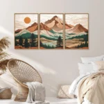 Abstract Mountain Landscape Wall Art - Abstract Mountain Landscape - Image 5