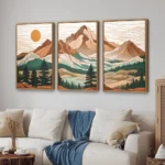 Abstract Mountain Landscape Wall Art - Abstract Mountain Landscape - Image 7