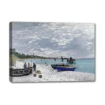 Monet's Beach at Sainte-Adresse Canvas - Monet's Beach at