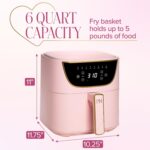 Olivaro Courtyard 6-Quart Pink Air Fryer