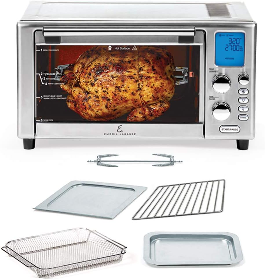 Stainless Steel Air Fryer Olivaro Courtyard 9-in-1 Air Fryer Oven, Stainless Steel