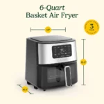 Olivaro Courtyard 6-Quart Compact Air Fryer Oven with Viewing Window