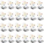 4-Inch Dimmable LED Recessed Light, 5CCT Selectable, 24-Pack
