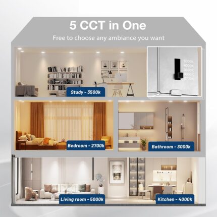 4-Inch Dimmable LED Recessed Light, 5CCT Selectable, 24-Pack — view 2