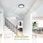 Sleek Black LED Flush Mount Ceiling Light with 5CCT, Dimmable 7-inch — view 6