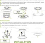 Sleek Black LED Flush Mount Ceiling Light with 5CCT, Dimmable 7-inch — view 9