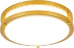 Modern Brushed Nickel LED Flush Mount Ceiling Light, 5CCT Dimmable — view 13