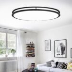 Modern Brushed Nickel LED Flush Mount Ceiling Light, 5CCT Dimmable — view 14