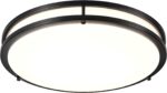 Modern Brushed Nickel LED Flush Mount Ceiling Light, 5CCT Dimmable — view 18