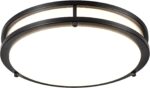 Modern Brushed Nickel LED Flush Mount Ceiling Light, 5CCT Dimmable — view 21