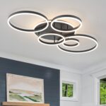 Contemporary Dimmable LED Ceiling Light with Intersecting Rings — view 11