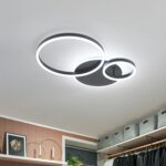 Contemporary Dimmable LED Ceiling Light with Intersecting Rings