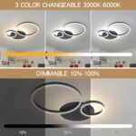 Contemporary Dimmable LED Ceiling Light with Intersecting Rings — view 2