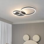 Contemporary Dimmable LED Ceiling Light with Intersecting Rings — view 3