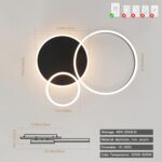 Contemporary Dimmable LED Ceiling Light with Intersecting Rings — view 5