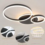 Contemporary Dimmable LED Ceiling Light with Intersecting Rings — view 6