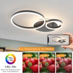 Contemporary Dimmable LED Ceiling Light with Intersecting Rings — view 7