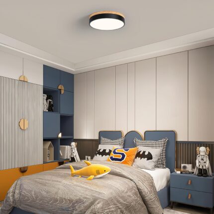 Minimalist wood grain LED ceiling light – Minimalist Wood Grain & — view 2