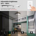 Minimalist wood grain LED ceiling light – Minimalist Wood Grain & — view 4
