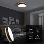 Minimalist wood grain LED ceiling light – Minimalist Wood Grain & — view 6