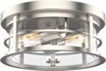Black Flush Mount Ceiling Light with Clear Glass — view 8
