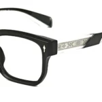 Bold Black Rectangle Eyeglasses - Hình 5
