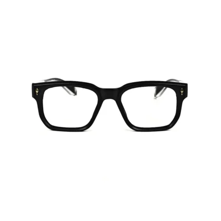Bold Black Rectangle Eyeglasses - Hình 2