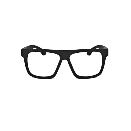 Women's Matte Black Square Frame Eyeglasses - Hình 2