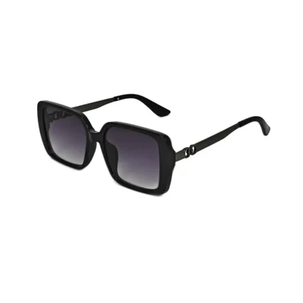 Women's Oversized Black Square Frame Sunglasses