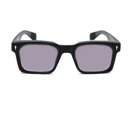 Bold Black Rectangle Sunglasses - Hình 2