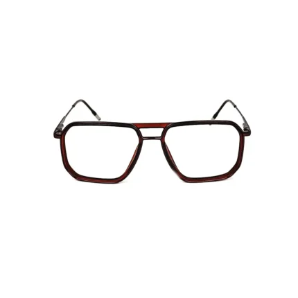 Women's Brown Octagon Eyeglasses - Hình 2