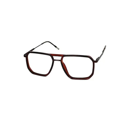 Women's Brown Octagon Eyeglasses