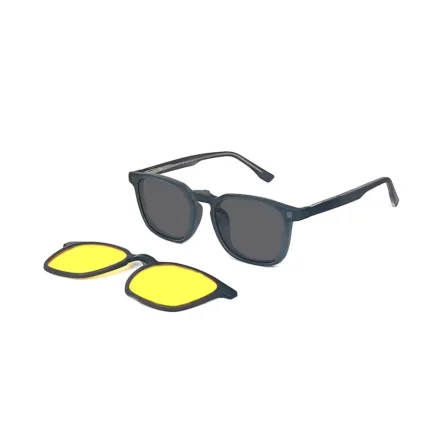 Men's Matte Black Square Eyeglasses