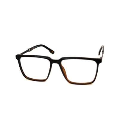 Black Men's Two-Tone Square Eyeglasses - Hình 2