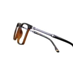 Black Men's Two-Tone Square Eyeglasses - Hình 9