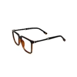 Black Men's Two-Tone Square Eyeglasses - Hình 4