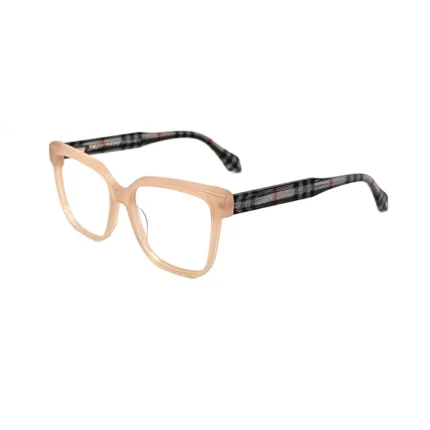 Men's Nude Beige Square Eyeglasses