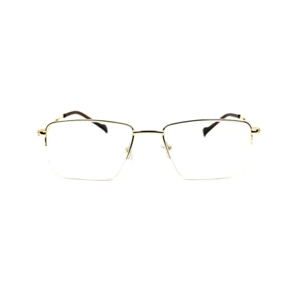 Men's Refined Gold Semi-Rimless Eyeglasses - Hình 2