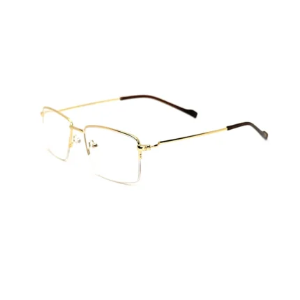 Men's Refined Gold Semi-Rimless Eyeglasses