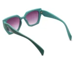 Bold Green Geometric Sunglasses - Hình 4