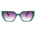 Bold Green Geometric Sunglasses
