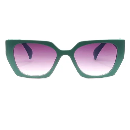 Bold Green Geometric Sunglasses