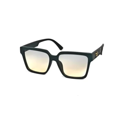 Chic Matte Black Square Sunglasses - Hình 2
